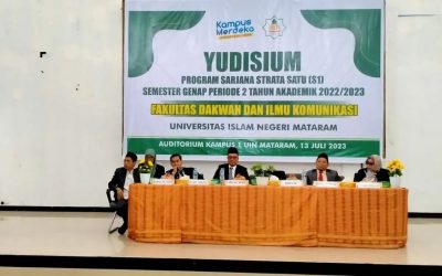 Yudisium FDIK diselenggarakan di Auditoriun UIN Mataram Kampus 1 UIN Mataram.