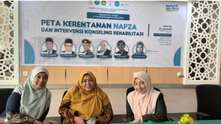 FDIK Hadirkan Dosen Tamu dalam DiskusiPeta Kerentanan Napza dan Intervensi Konseling Rehabilitasi