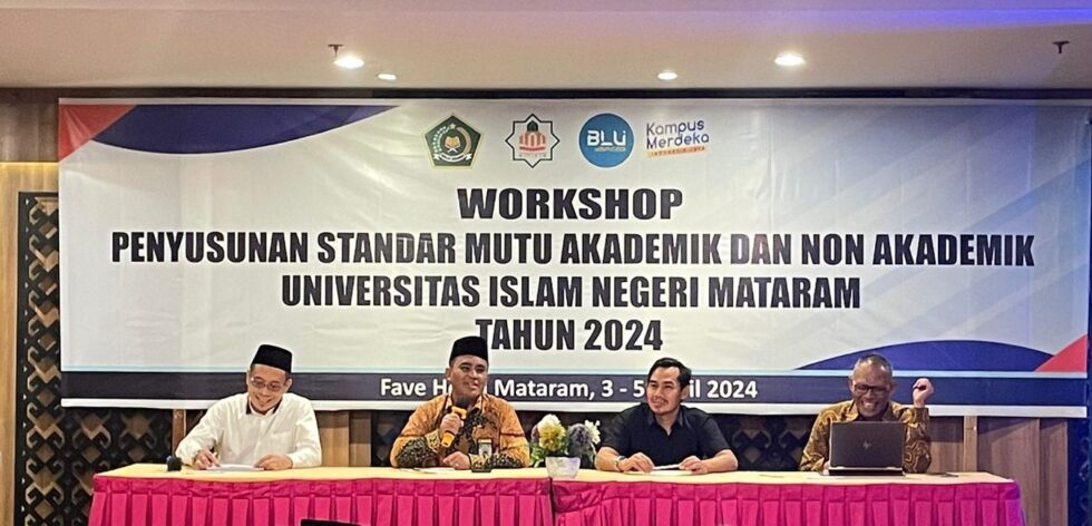 Pimpinan dan Gugus Mutu FDIK UIN Mataram: Workshop Penyusunan Standar Mutu Akademik dan Non Akademik UIN Mataram